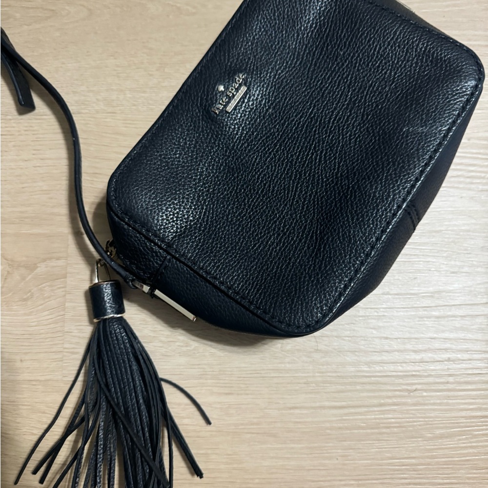 Kate Spade Black Crossbody Bag with Gold Accents